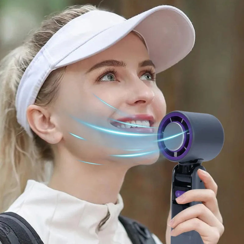 HG Handheld Cooling Fan with LED Display – High-Speed, USB Rechargeable