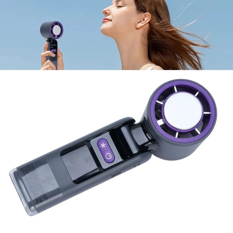 HG Handheld Cooling Fan with LED Display – High-Speed, USB Rechargeable