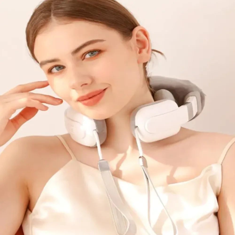 Smart Neck and Shoulder Massager Type-C Rechargeable 3 Modes With 6D Massage Technology