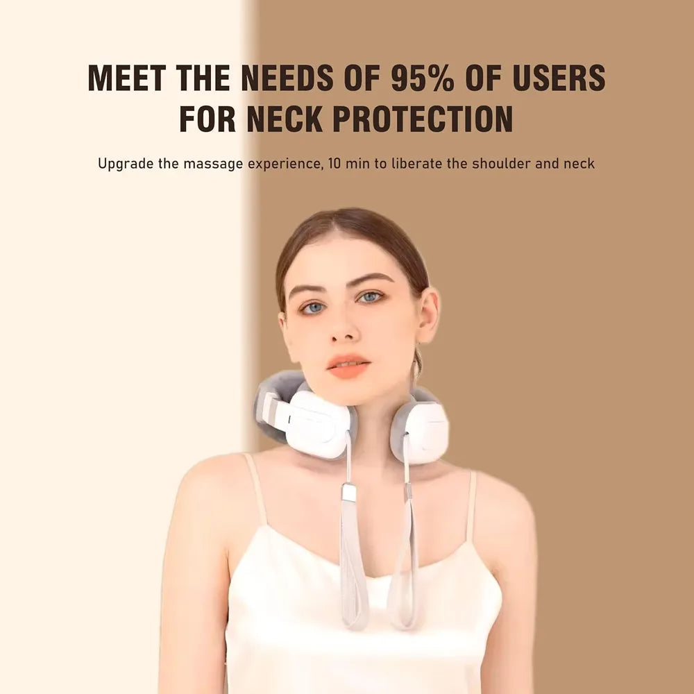 Smart Neck and Shoulder Massager Type-C Rechargeable 3 Modes With 6D Massage Technology