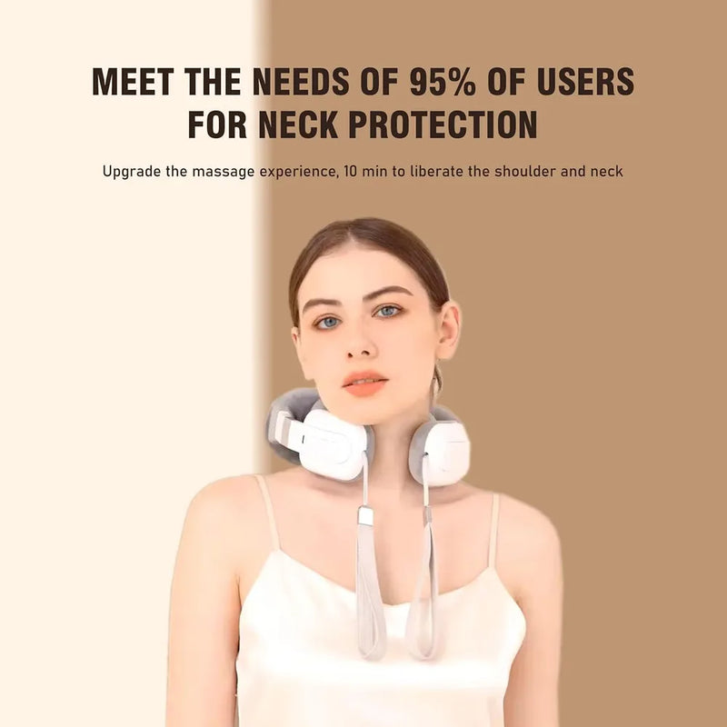 Smart Neck and Shoulder Massager Type-C Rechargeable 3 Modes With 6D Massage Technology
