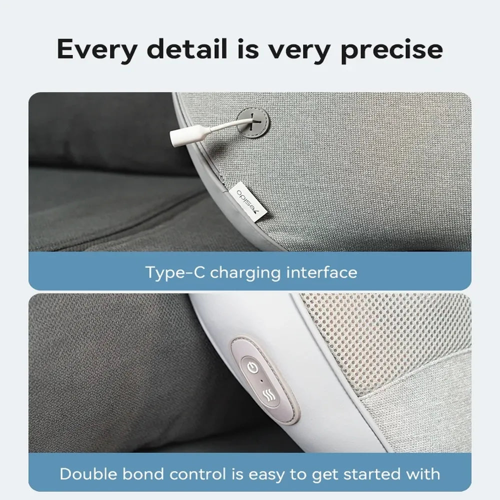 Yesido MG15 Back Massager Hot Compress Up To 30-40℃ 2000mAh Battery Life  Type-C Rechargeable