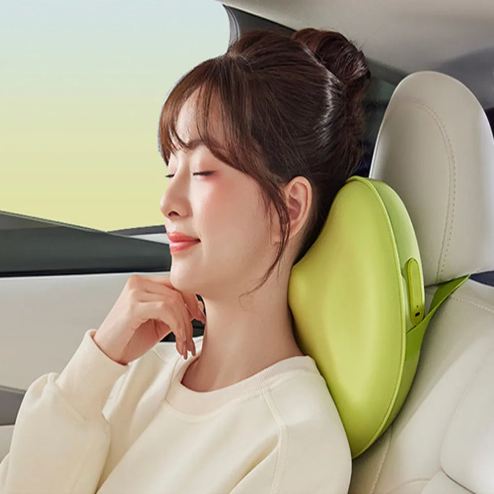 Repor Bean Massage Cushion for Neck Back & Waist with Constant Temperature Heat and 2600mAh Battery - Green