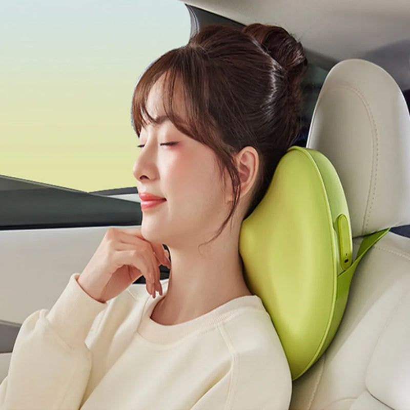 Repor Bean Massage Cushion for Neck Back & Waist with Constant Temperature Heat and 2600mAh Battery - Green