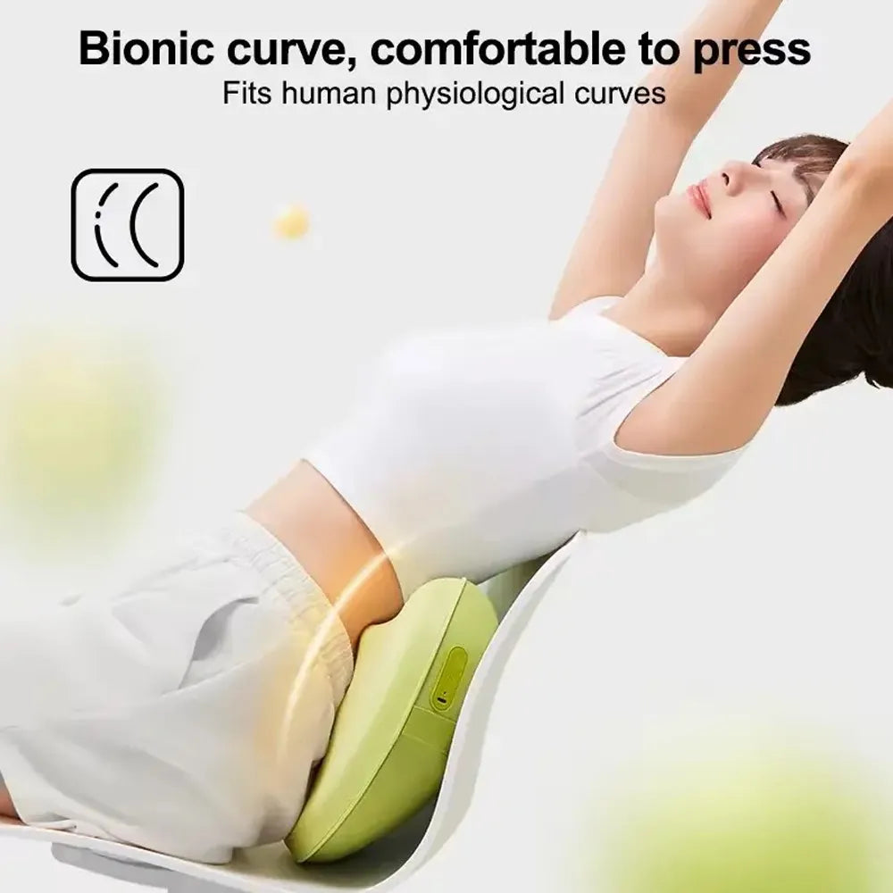 Repor Bean Massage Cushion for Neck Back & Waist with Constant Temperature Heat and 2600mAh Battery - Green