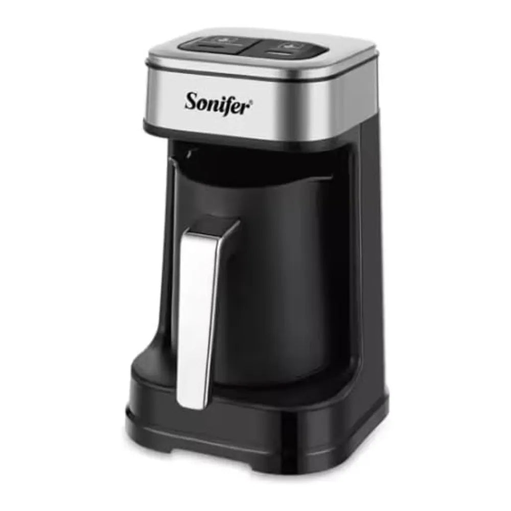 Sonifer SF-3588 Turkish Coffee Maker 4-Cup Capacity, Auto Shut-Off, 700W Power, Paper Filter – Black