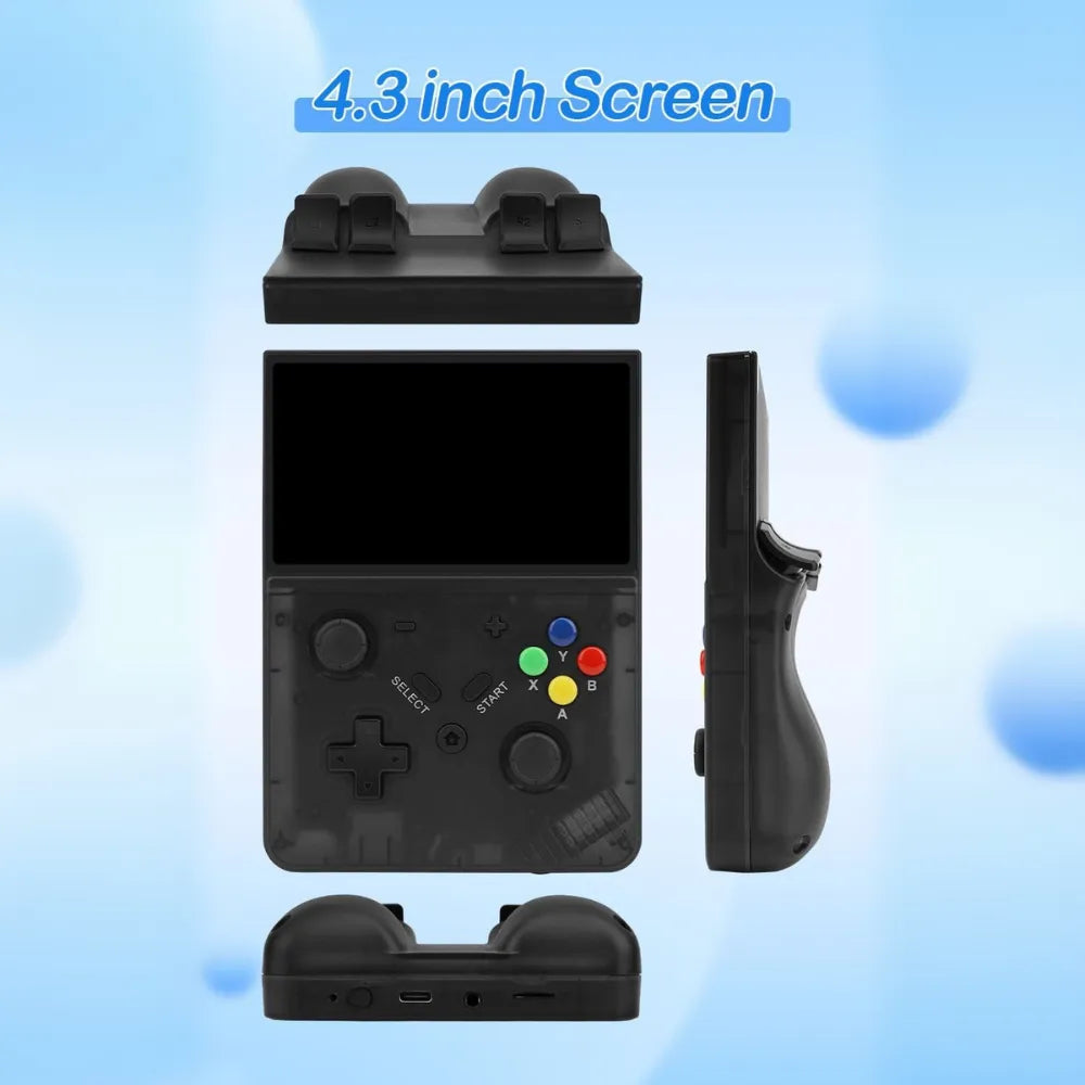 SJGAM M18 Retro Handheld Game Console 128GB with 30,000+ Games, 4.3-Inch IPS Display, RK3566 Linux System, 4000mAh Battery