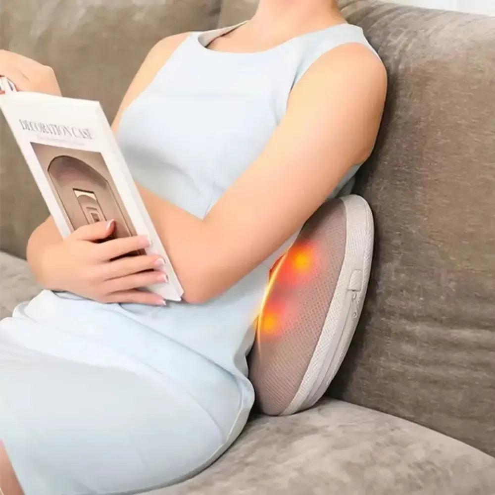 Electric Smart Waist Back and Leg Massager Pillow With 42°C Hot Compress 2000mAh Type-C Rechargeable