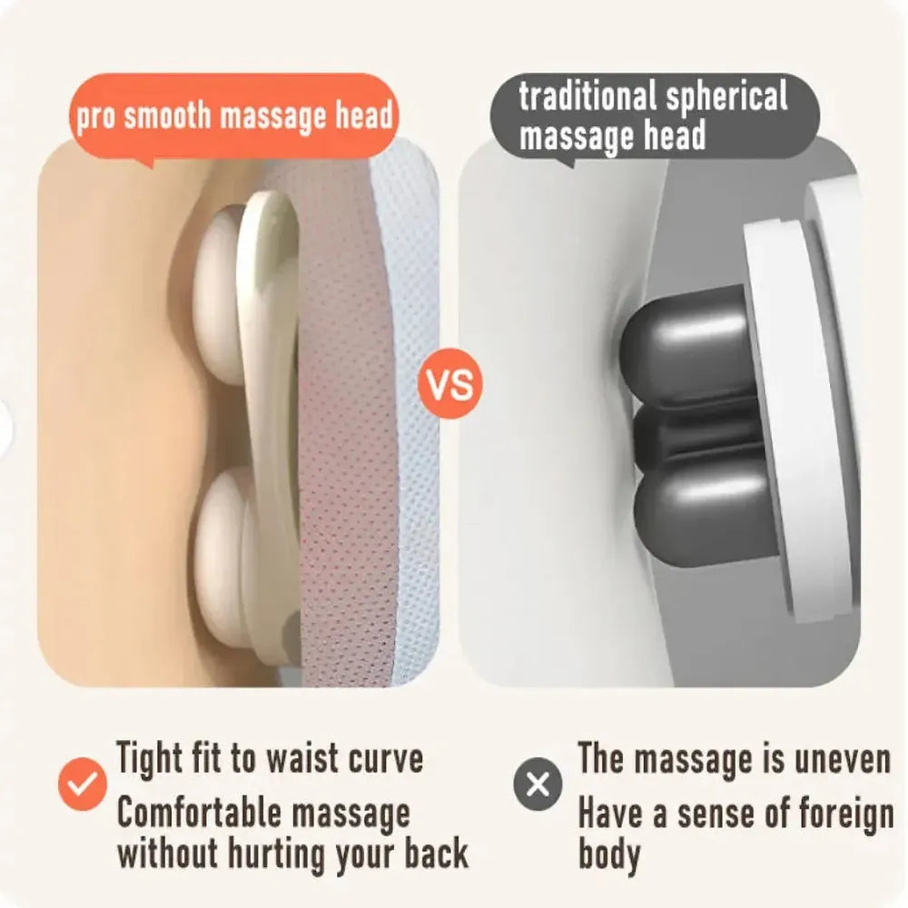 Electric Smart Waist Back and Leg Massager Pillow With 42°C Hot Compress 2000mAh Type-C Rechargeable