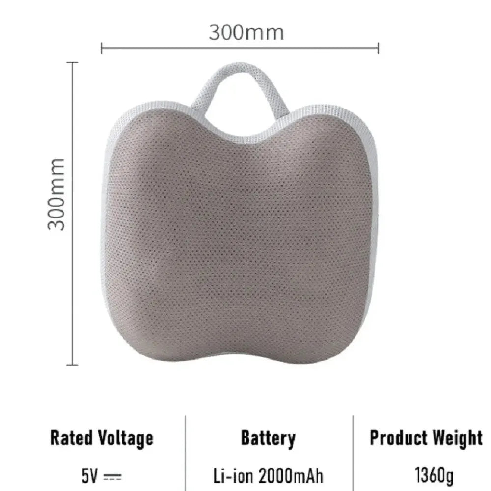 Electric Smart Waist Back and Leg Massager Pillow With 42°C Hot Compress 2000mAh Type-C Rechargeable