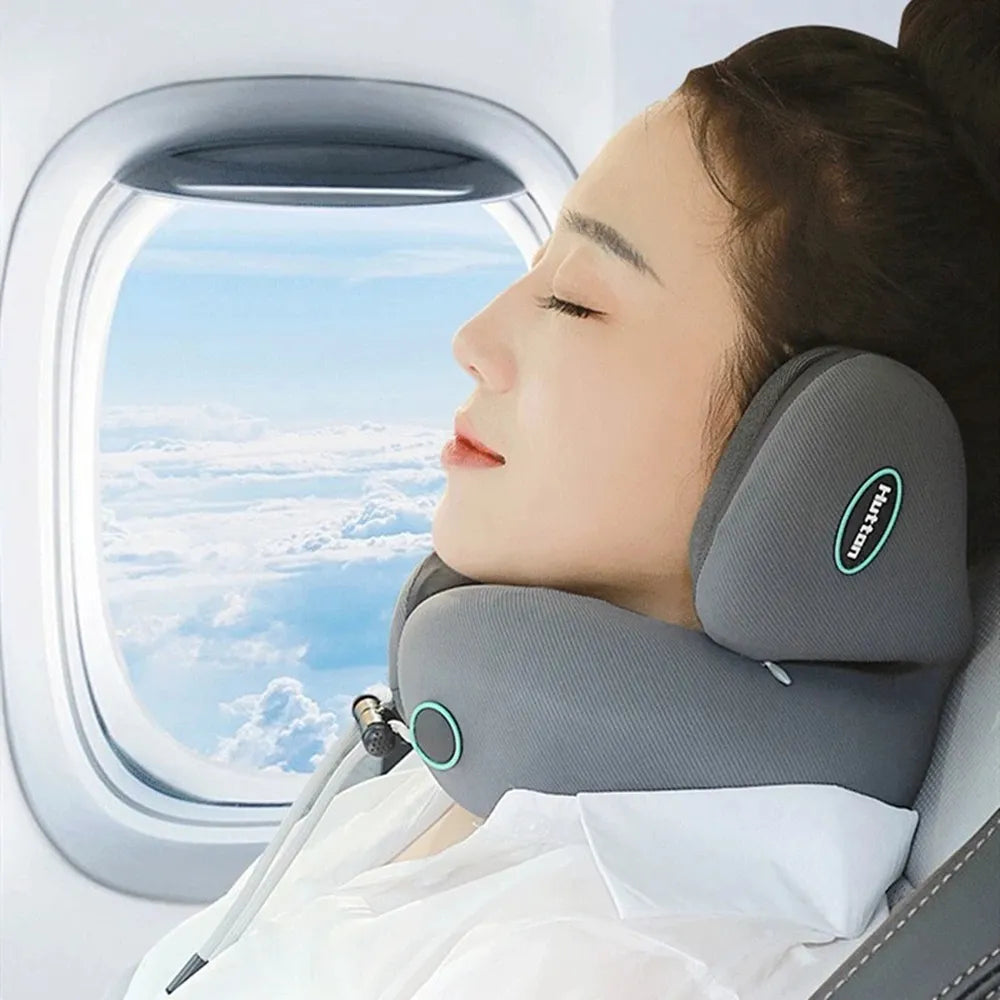 Noise Reduction Pillow U-shaped Pillow Travel Massage With 360° Surround Support