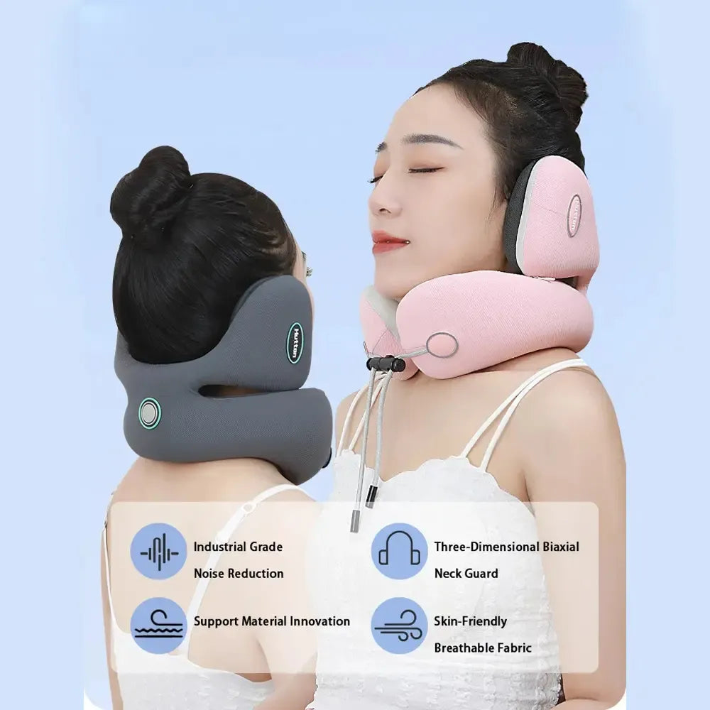 Noise Reduction Pillow U-shaped Pillow Travel Massage With 360° Surround Support