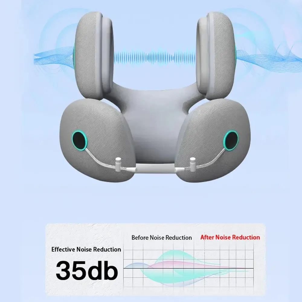 Noise Reduction Pillow U-shaped Pillow Travel Massage With 360° Surround Support