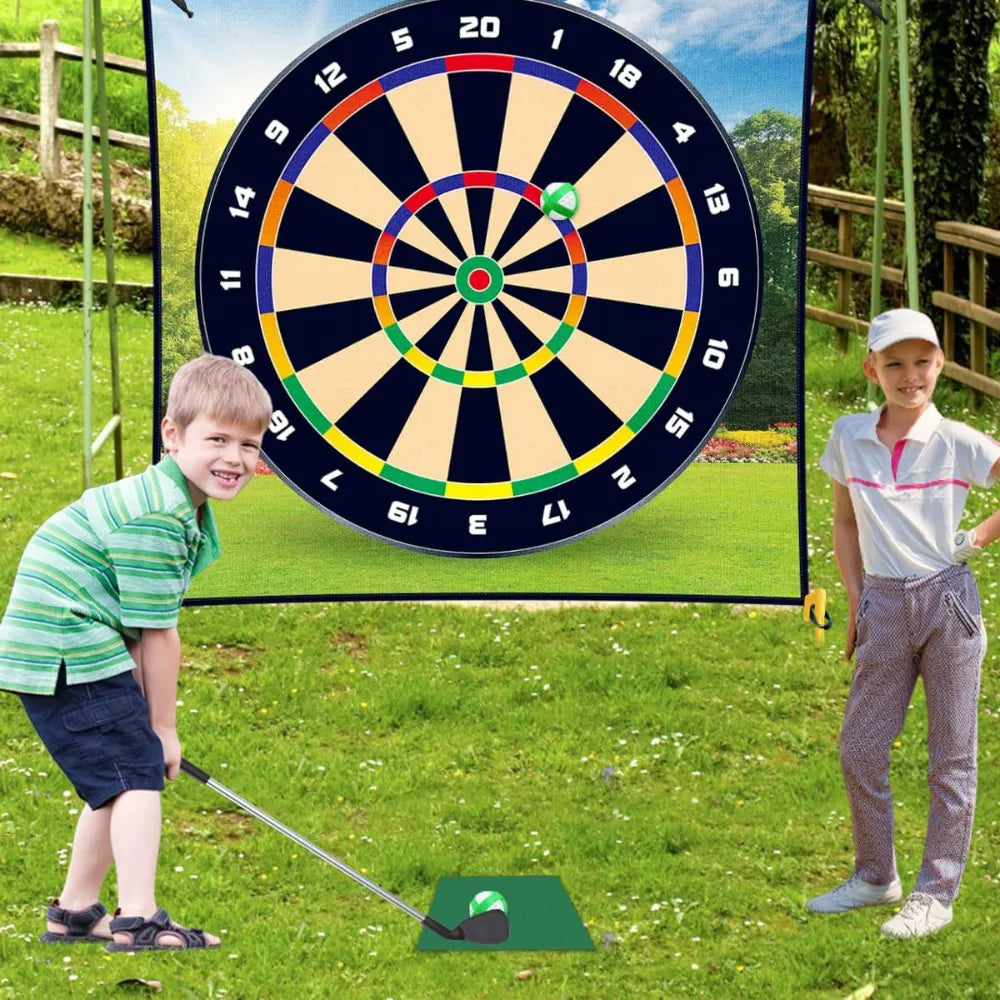 Sticky Shot Golf Chipping Game Set 50B– Indoor/Outdoor Golf Dart Mat with Sticky Balls, Target, Chipping Mat & Club – Fun for Kids & Adults 50B