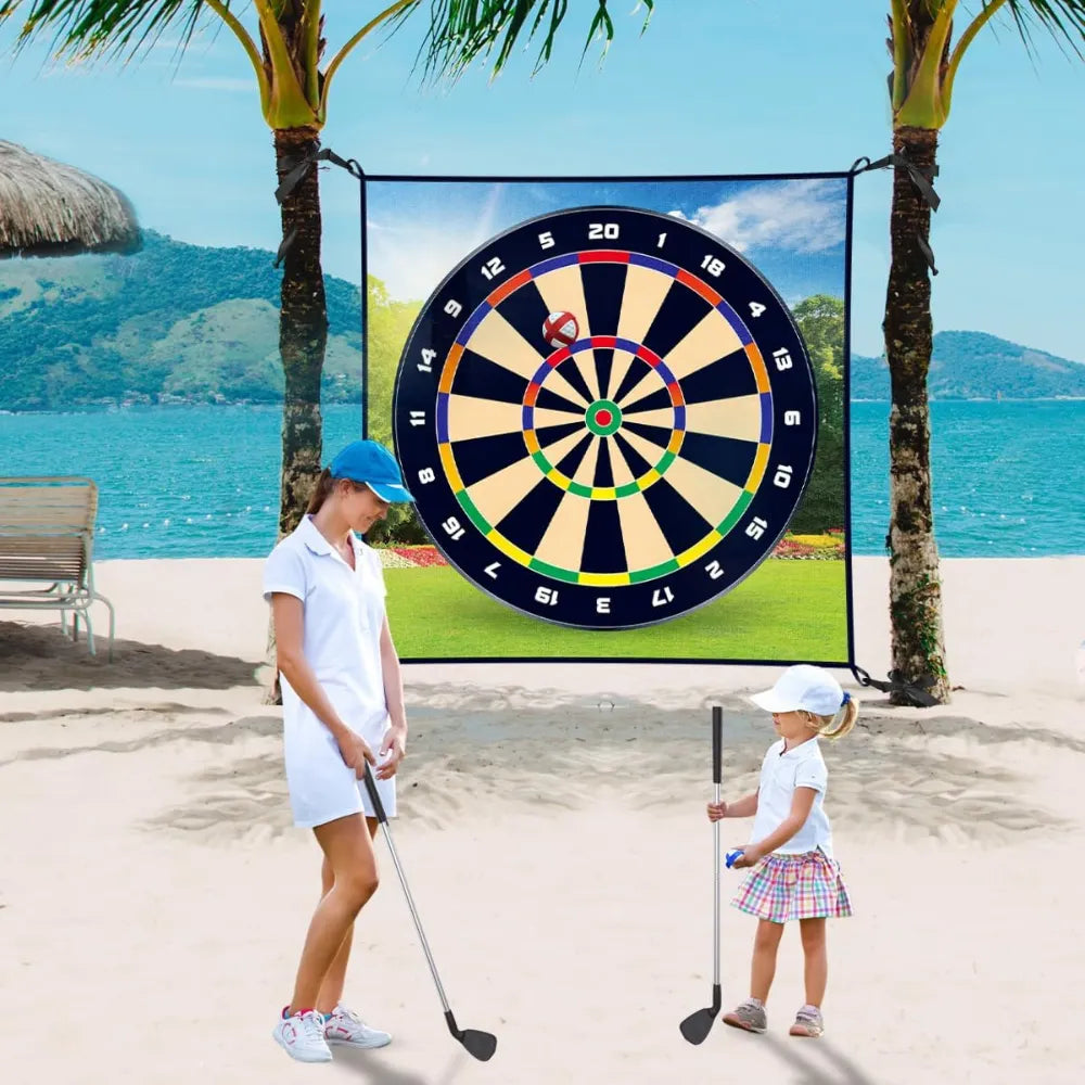 Sticky Shot Golf Chipping Game Set 50B– Indoor/Outdoor Golf Dart Mat with Sticky Balls, Target, Chipping Mat & Club – Fun for Kids & Adults 50B