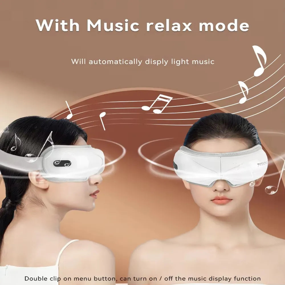 Yesido Intelligent Heat Compress Eye Massager 1200mAh Battery Wireless Bluetooth Sleep Music Type-C Rechargeable