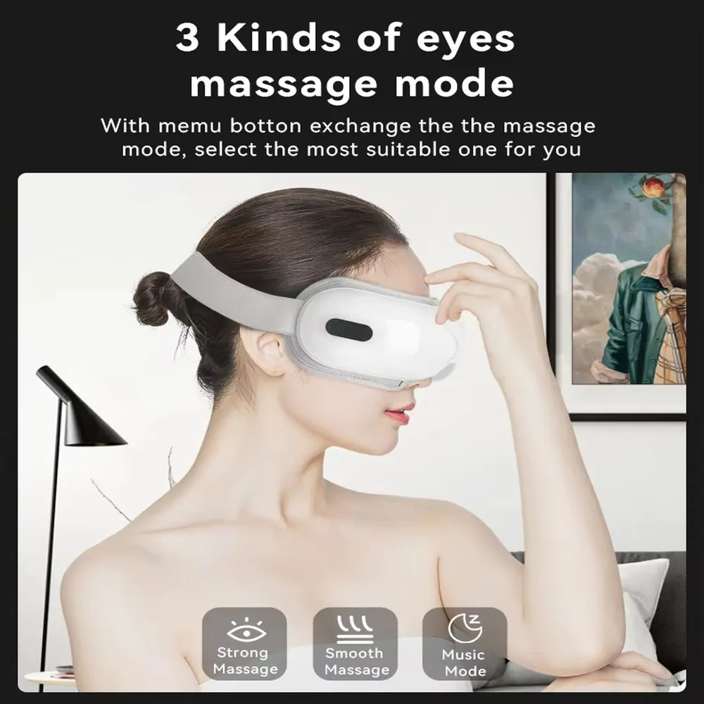 Yesido Intelligent Heat Compress Eye Massager 1200mAh Battery Wireless Bluetooth Sleep Music Type-C Rechargeable