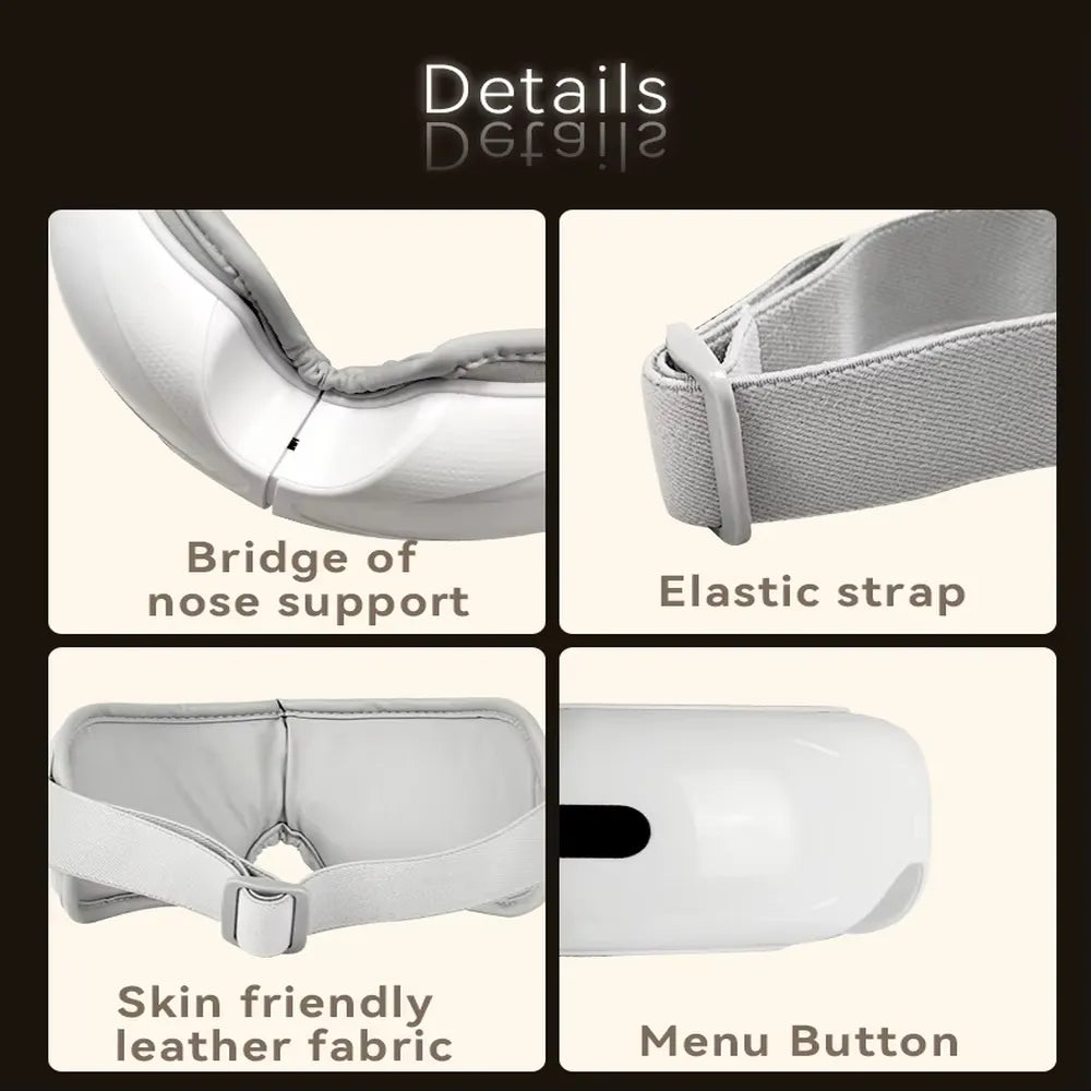 Yesido Intelligent Heat Compress Eye Massager 1200mAh Battery Wireless Bluetooth Sleep Music Type-C Rechargeable