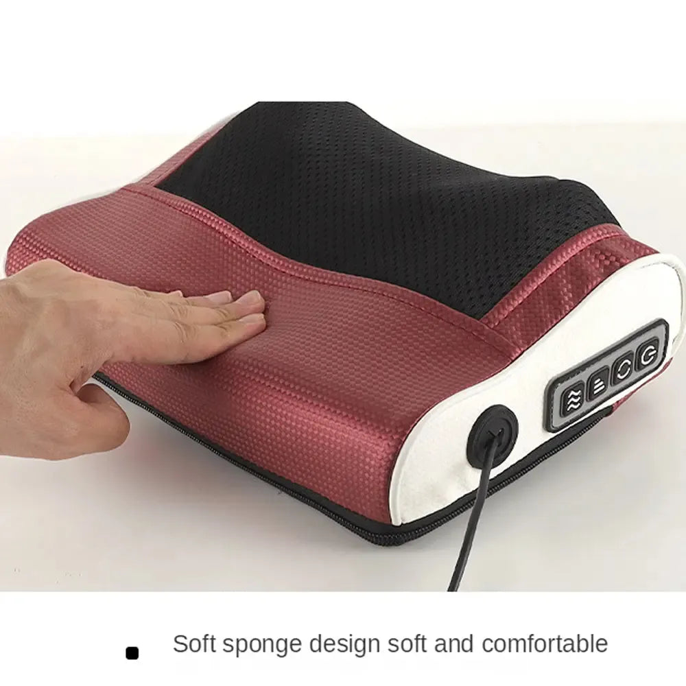Renkai Massage Pillow 3D Vibration AC DC Powered 15 Min Auto Shut Off Built in Heat Function