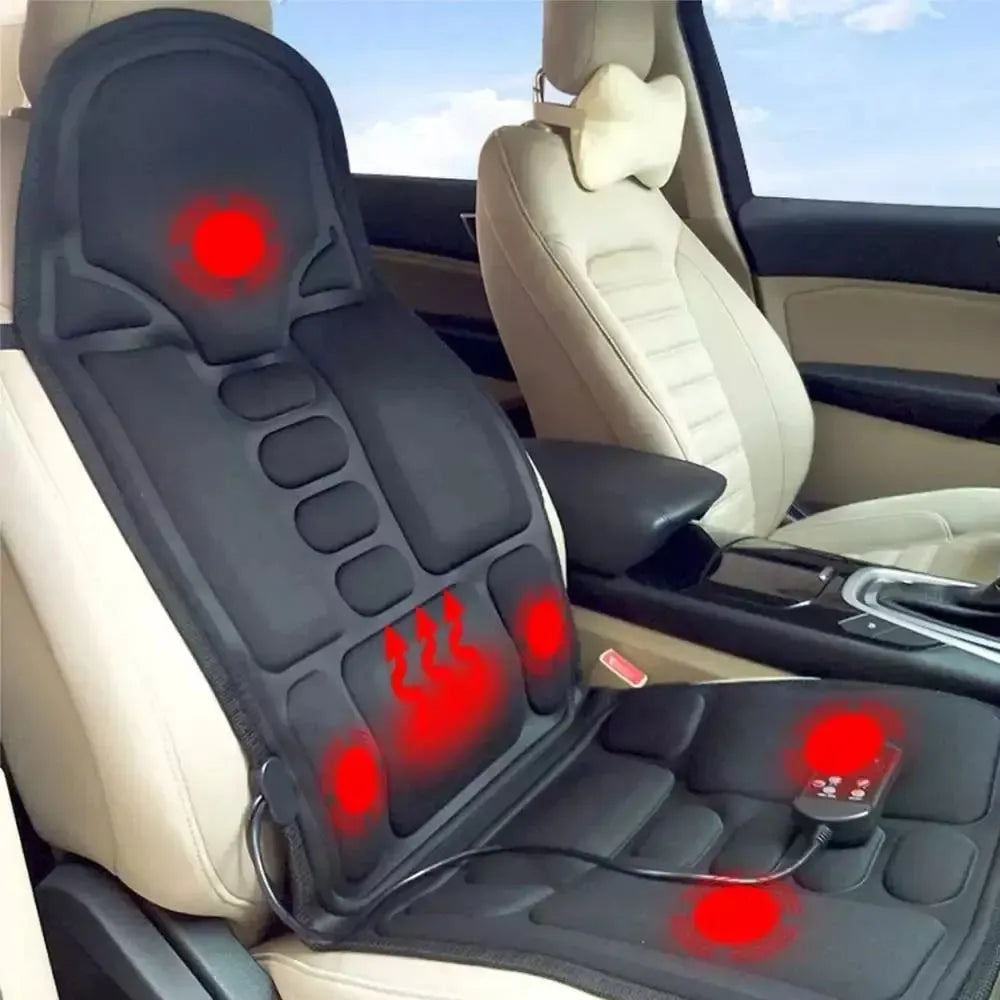Robotic Cushion Massage Seat 5 Vibration Motors AC DC Powered Multiple Modes Built in Heat Function