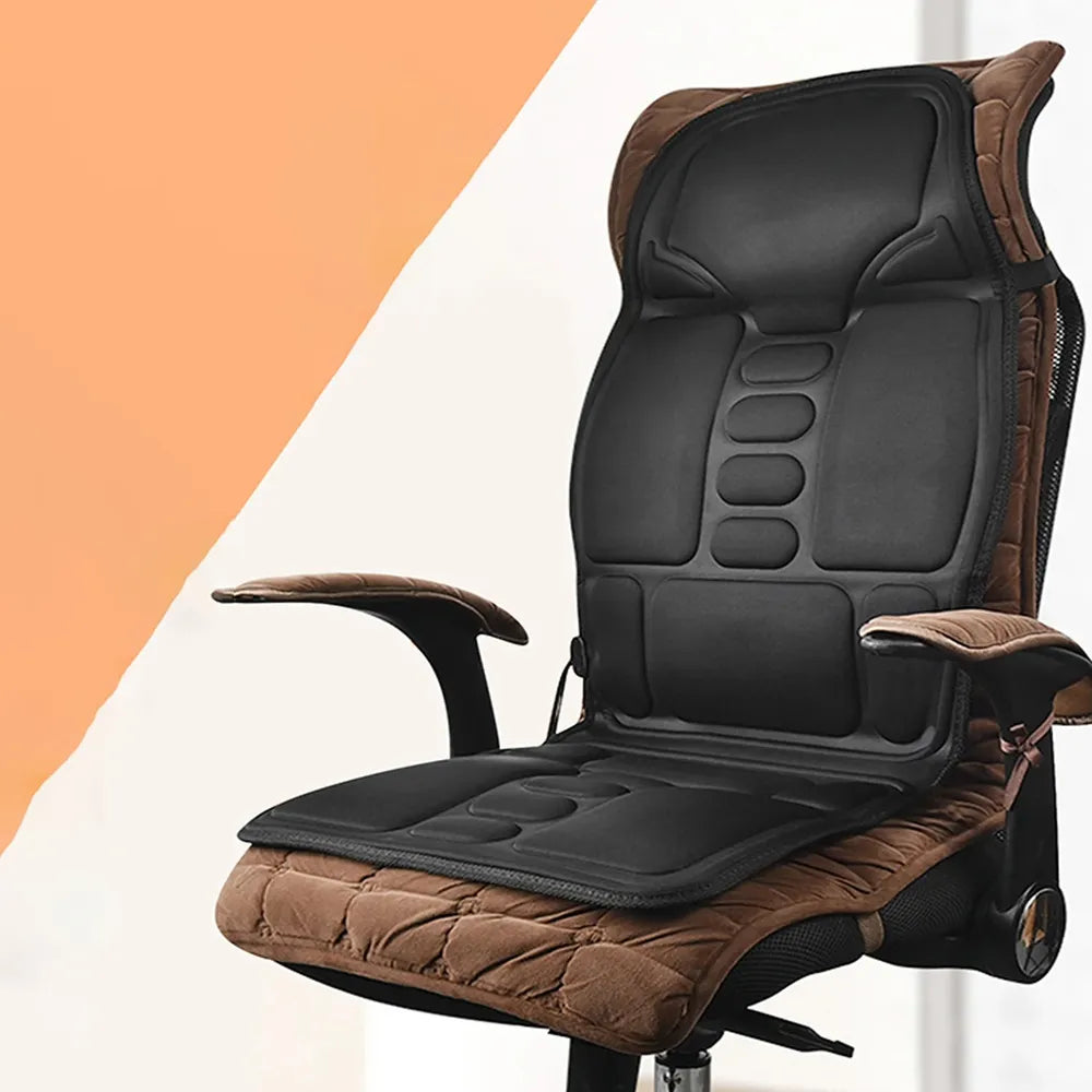 Robotic Cushion Massage Seat 5 Vibration Motors AC DC Powered Multiple Modes Built in Heat Function