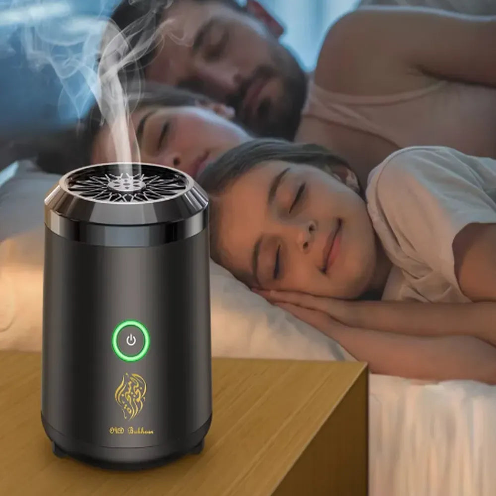 Bukhoor Mini Oud Incense Burner Rechargeable Ceramic Heating Element Portable Electric USB Rechargeable