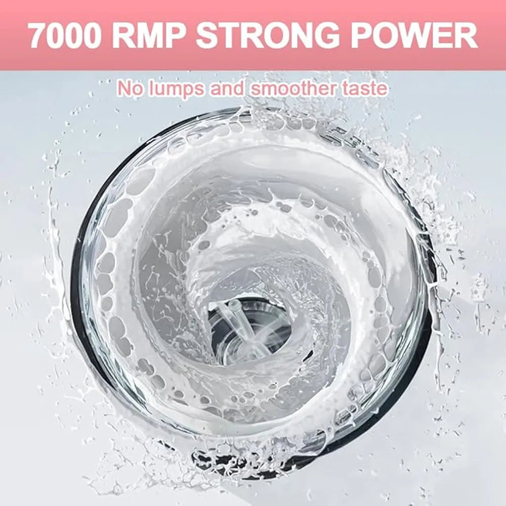 Electric Automatic Mixing Cup 500ml USB Rechargeable 7000 RPM Motor Powerful Mixing Leak-Proof Tritan Material - Pink