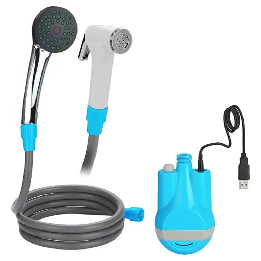 Traveler's Portable Shower & Shattaf With Folding Bucket 2200mAh USB Rechargeable