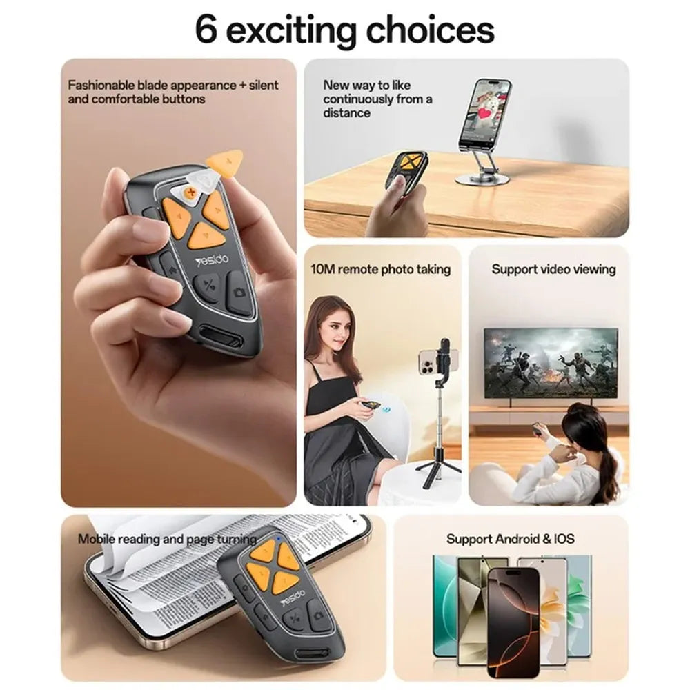 Yesido SF25 Scrolling Remote  Bluetooth Compatible with Smartphones & Tablets