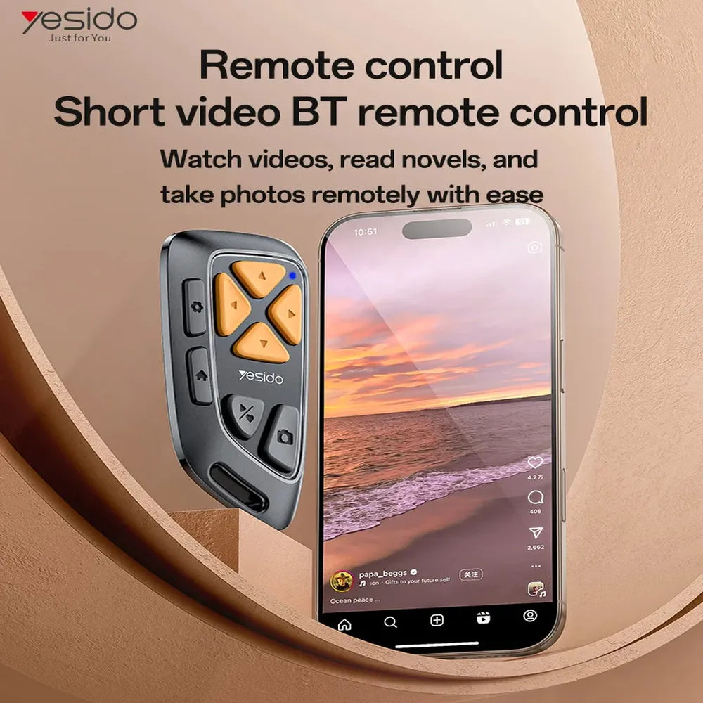 Yesido SF25 Scrolling Remote  Bluetooth Compatible with Smartphones & Tablets
