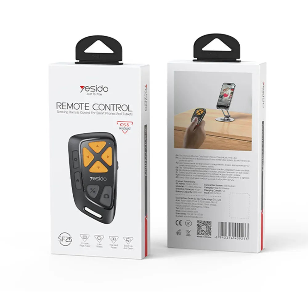 Yesido SF25 Scrolling Remote  Bluetooth Compatible with Smartphones & Tablets