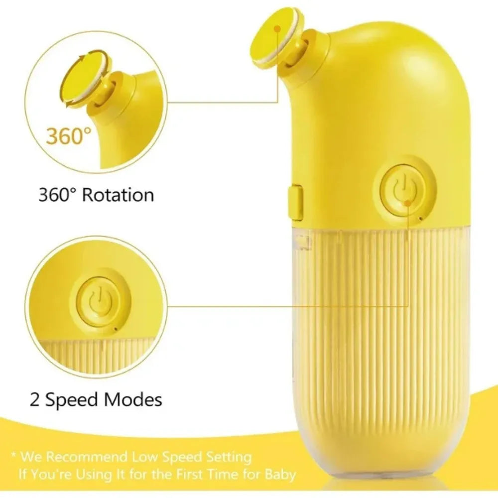 Electric Baby Nail Trimmer – Rechargeable Grooming Kit with 7 Grinding Heads, Quiet & Safe Nail File for Newborns, Infants, Toddlers