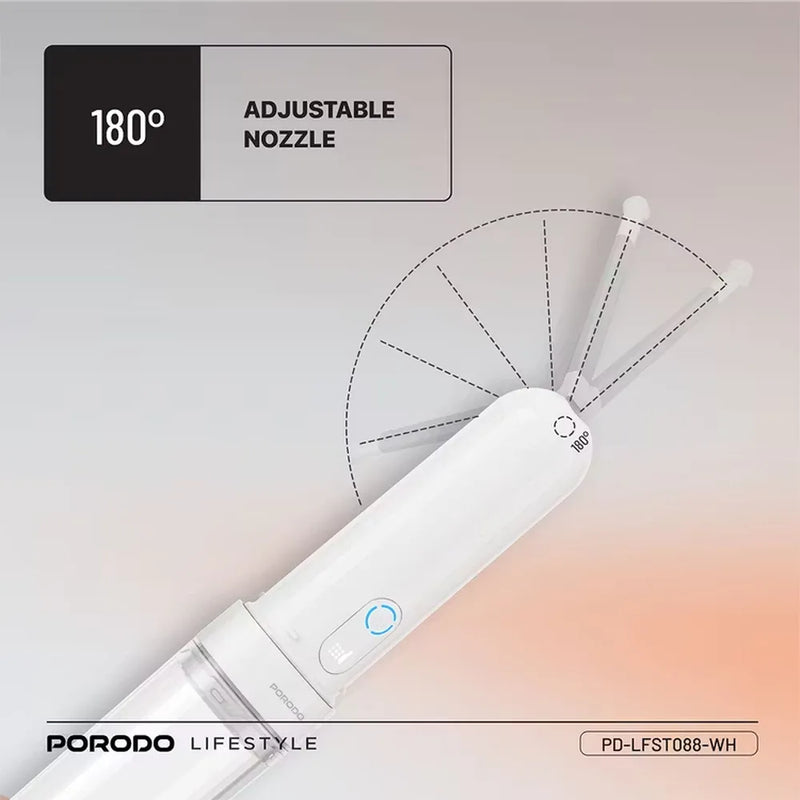 Porodo Lifestyle Electric Travel Bidet 3 Spray Modes 180mL Reservoir Type-C Rechargeable – White