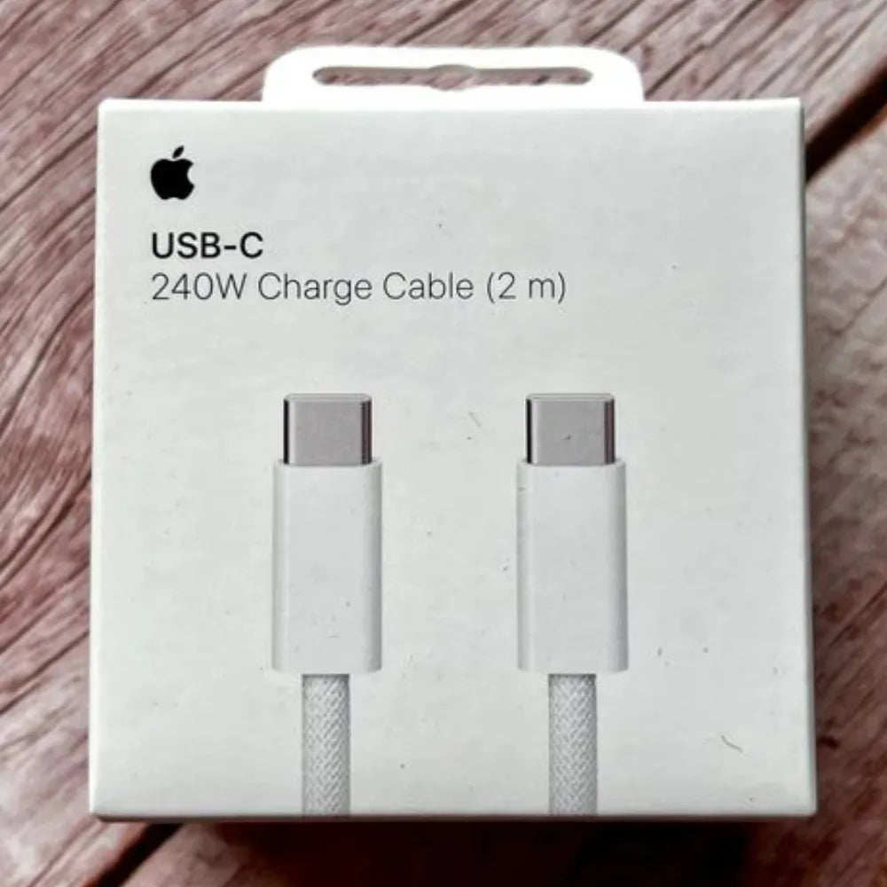 Apple USB-C Charging Cable – 240W Fast Charging, 2-Meter Woven Design, USB 2.0 Data Transfer, Compatible with USB-C Devices