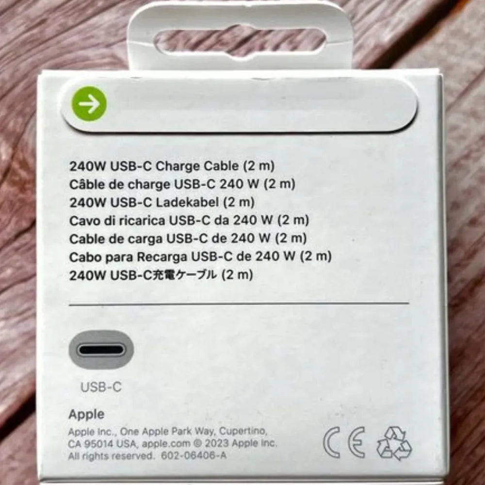 Apple USB-C Charging Cable – 240W Fast Charging, 2-Meter Woven Design, USB 2.0 Data Transfer, Compatible with USB-C Devices