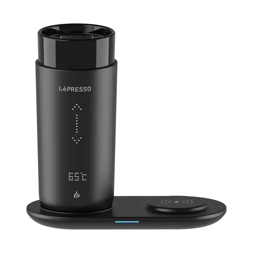 Lepresso Smart Travel Heating Mug 355mL Stainless Steel 4000mAh Battery – Black