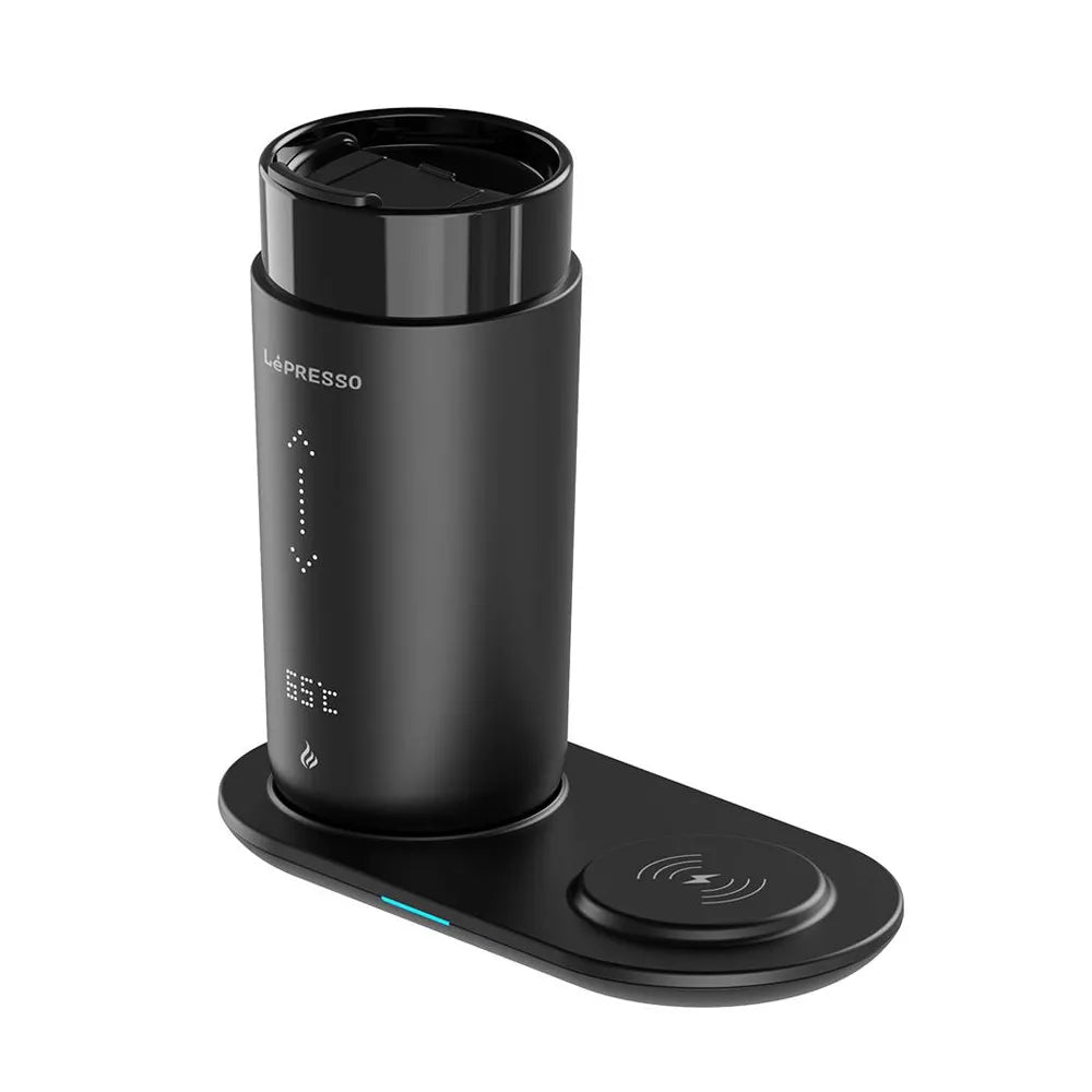 Lepresso Smart Travel Heating Mug 355mL Stainless Steel 4000mAh Battery – Black