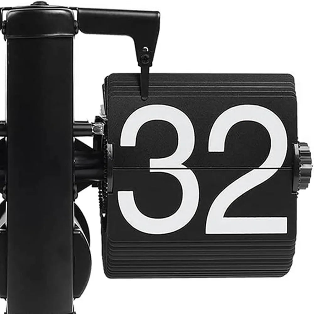Modern Vintage Luxury Flip Clock Retro Design Stainless Steel Adjustable