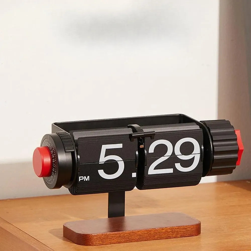 Creative Flip Alarm Clock F002 Vintage Design Metal Frame Automatic Flip
