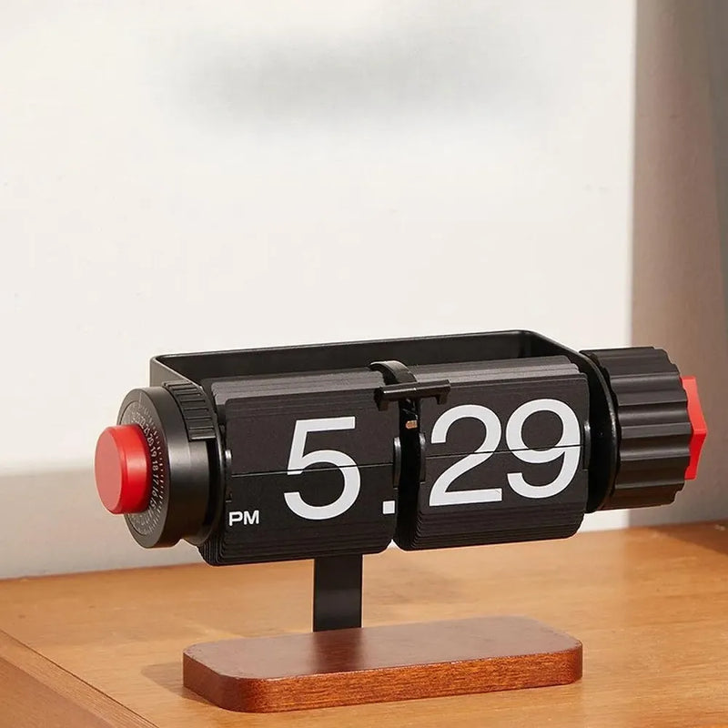 Creative Flip Alarm Clock F002 Vintage Design Metal Frame Automatic Flip