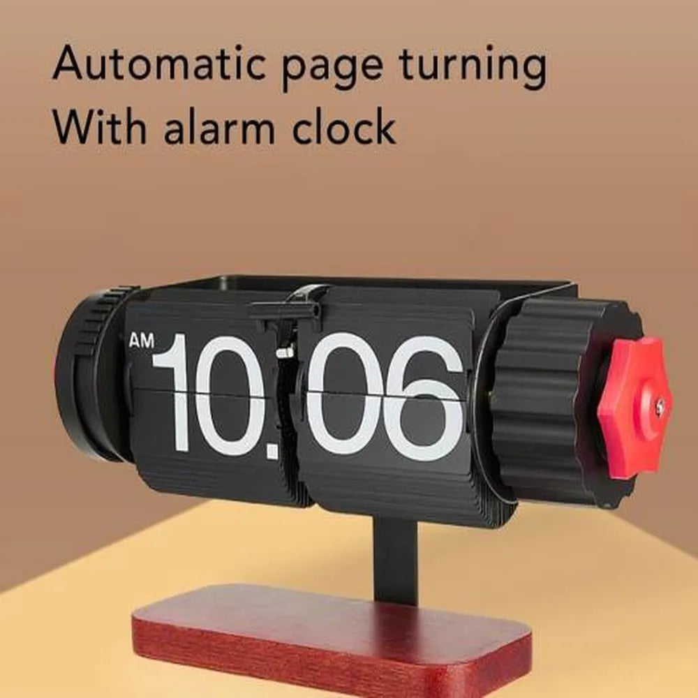 Creative Flip Alarm Clock F002 Vintage Design Metal Frame Automatic Flip