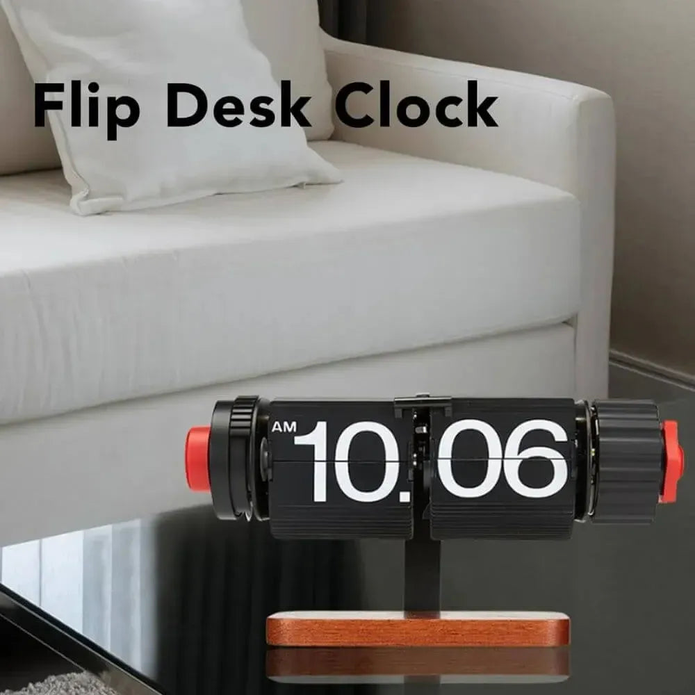 Creative Flip Alarm Clock F002 Vintage Design Metal Frame Automatic Flip