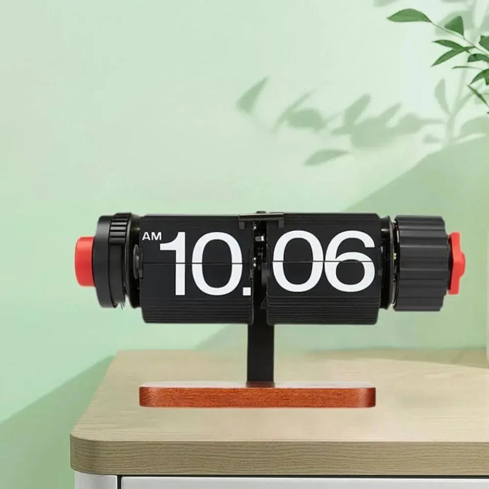 Creative Flip Alarm Clock F002 Vintage Design Metal Frame Automatic Flip