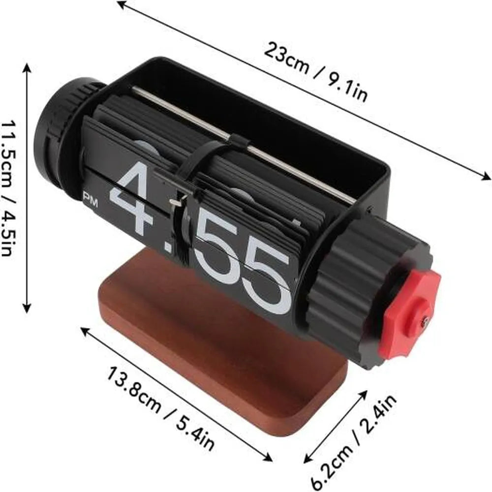 Creative Flip Alarm Clock F002 Vintage Design Metal Frame Automatic Flip
