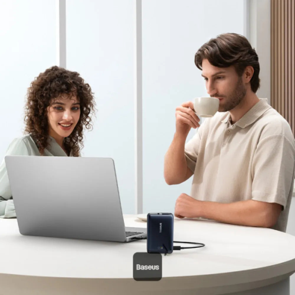 Baseus Namos Qi2 3-in-1 Magnetic Power Bank – 10000mAh, 45W Fast Charging, Built-in USB-C Cable, Wireless Charging & Kickstand