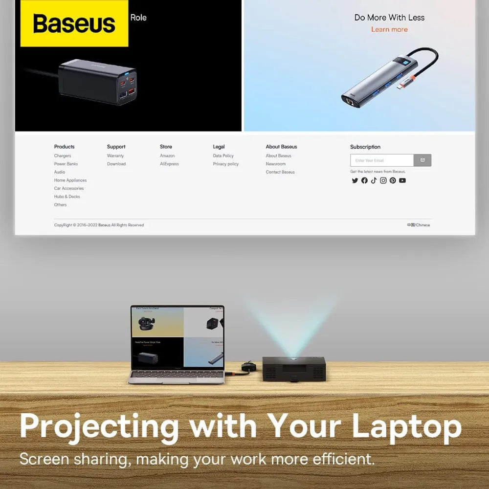 Baseus Lite Series HDMI to VGA Adapter – 1080P Resolution + 3.5mm AUX Audio + Micro USB Power Input – Black