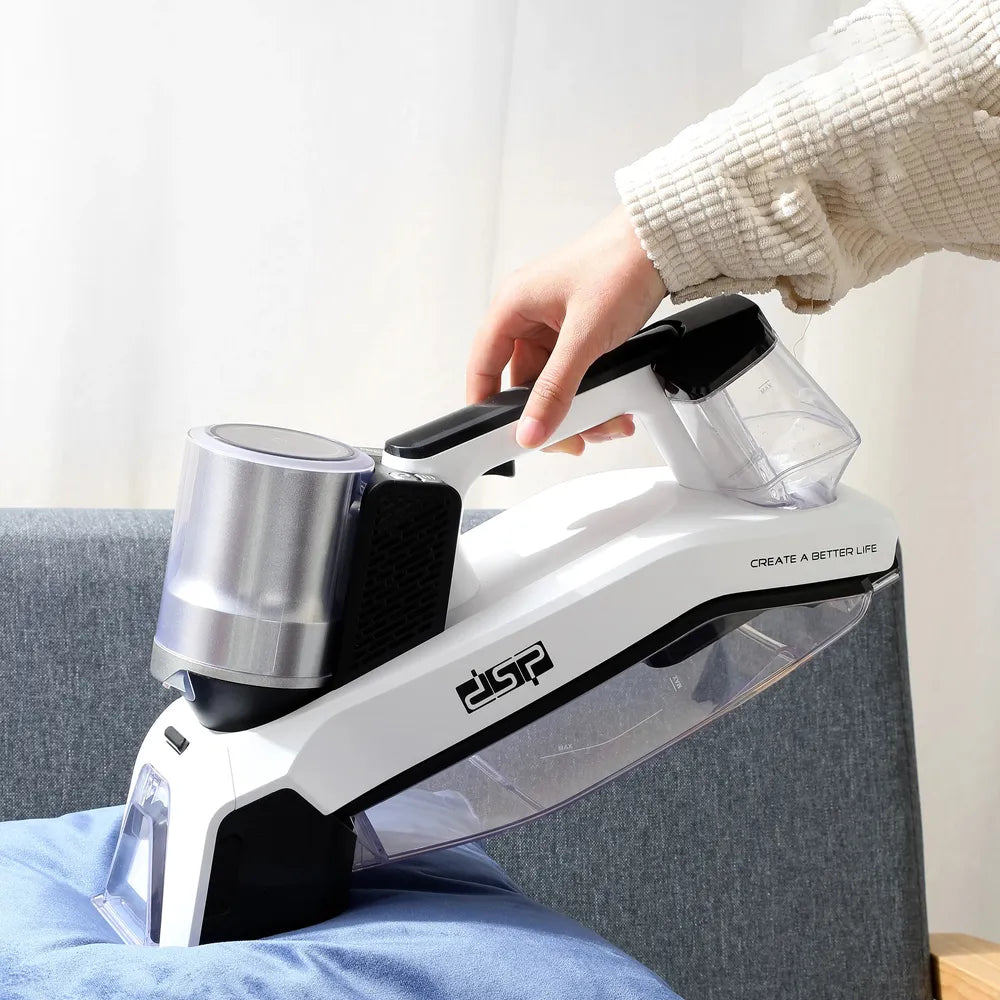 DSP Handheld Spot Cleaner Cordless 2000mAh Battery Dual Tank IPX4 Waterproof