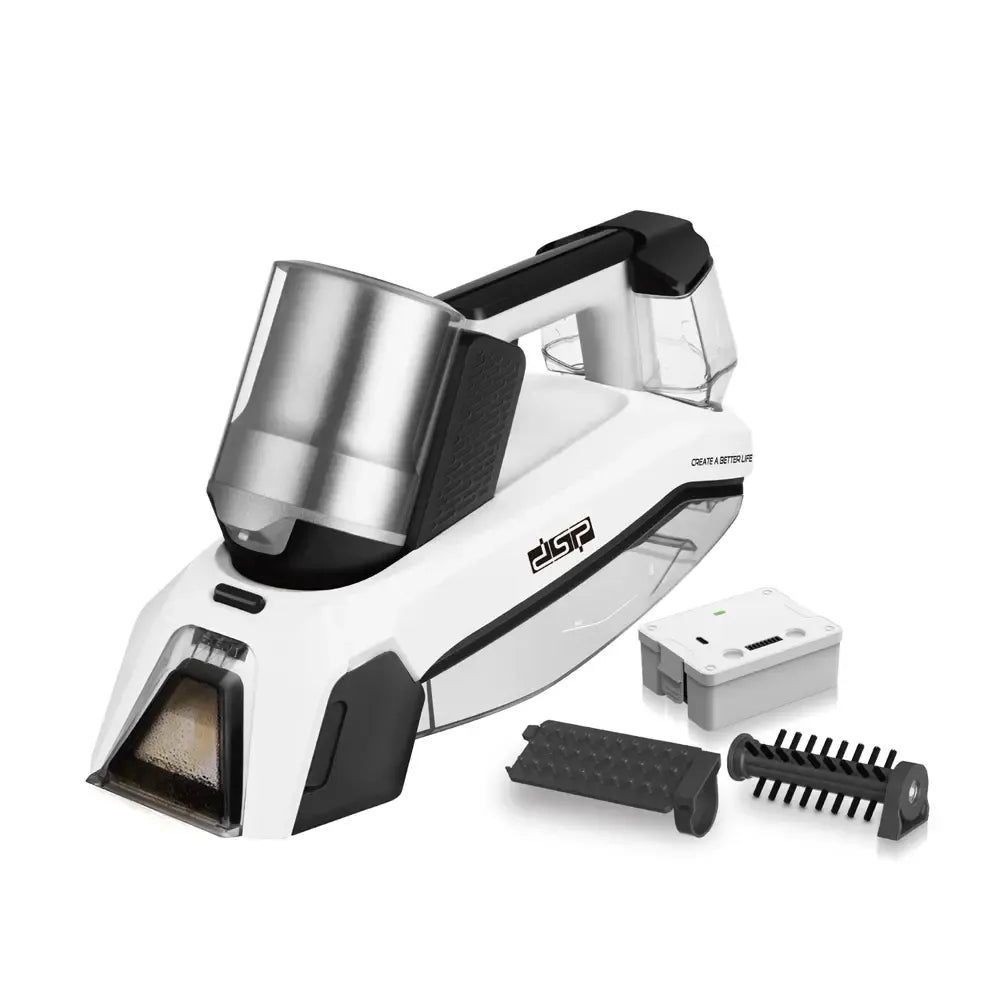DSP Handheld Spot Cleaner Cordless 2000mAh Battery Dual Tank IPX4 Waterproof