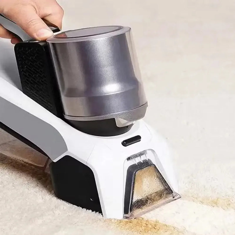 DSP Handheld Spot Cleaner Cordless 2000mAh Battery Dual Tank IPX4 Waterproof