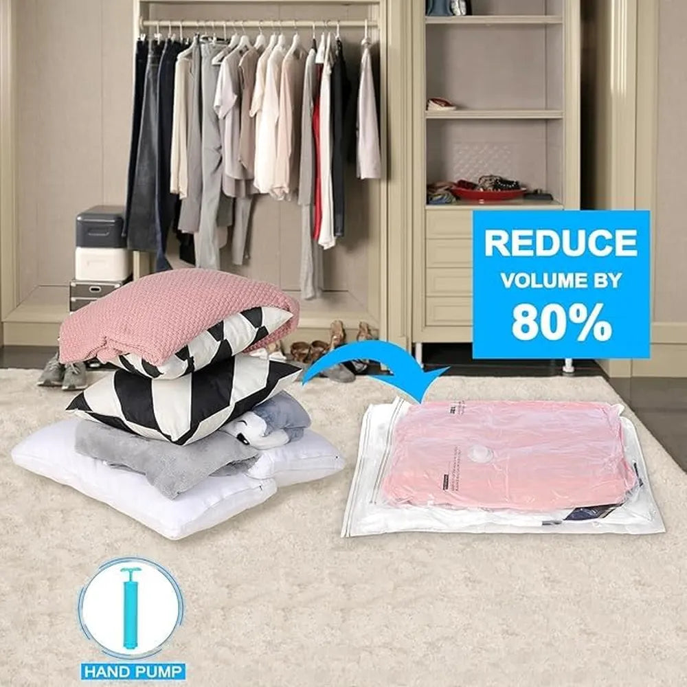 SpaceSaver Vacuum Storage Bags 5-Layer Compression 80% Space Saving SGS Certified